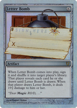 Letter Bomb (Alternate Foil) [Unhinged] | Exor Games Bridgewater