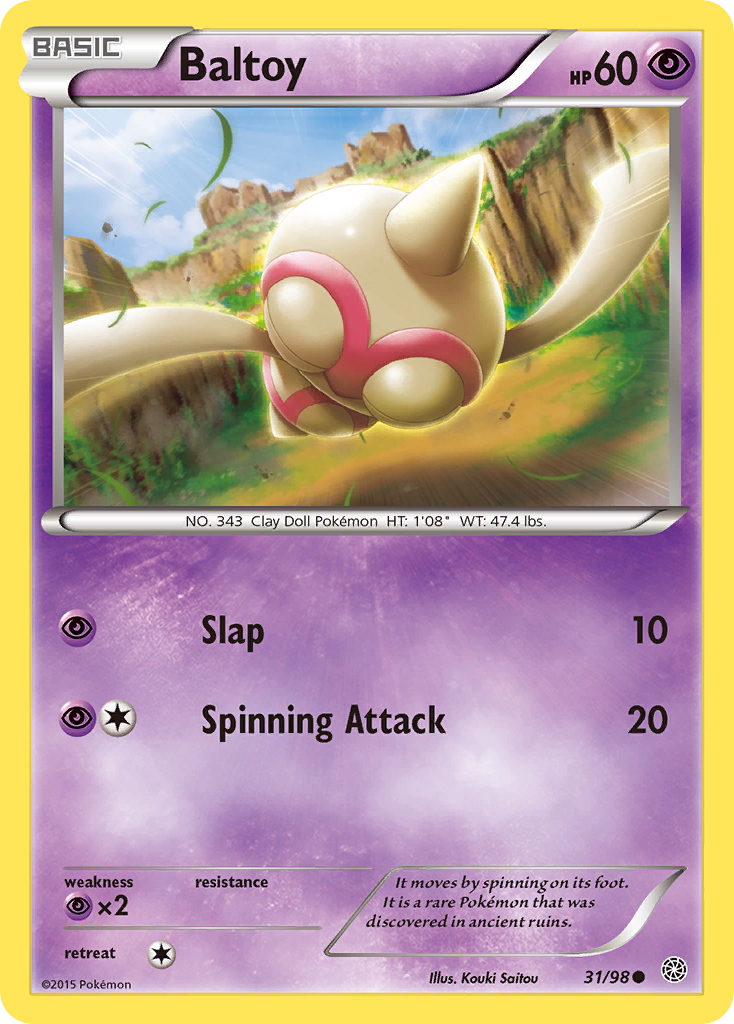 Baltoy (31/98) [XY: Ancient Origins] | Exor Games Bridgewater