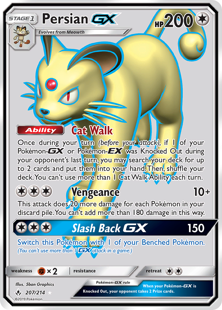 Persian GX (207/214) [Sun & Moon: Unbroken Bonds] | Exor Games Bridgewater