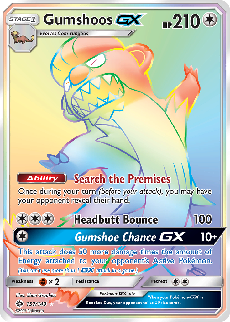 Gumshoos GX (157/149) [Sun & Moon: Base Set] | Exor Games Bridgewater