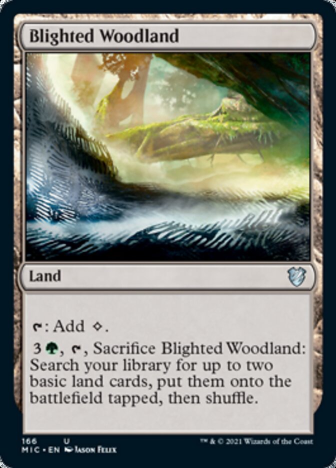 Blighted Woodland [Innistrad: Midnight Hunt Commander] | Exor Games Bridgewater