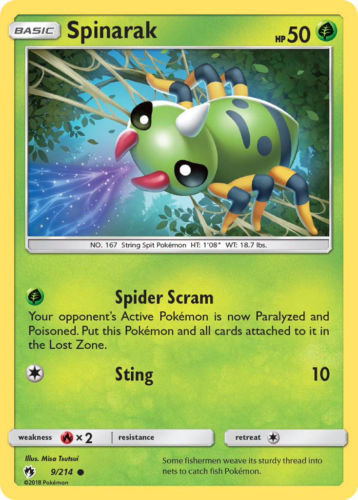 Spinarak (9/214) [Sun & Moon: Lost Thunder] | Exor Games Bridgewater