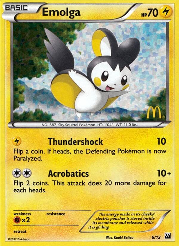 Emolga (6/12) [McDonald's Promos: 2012 Collection] | Exor Games Bridgewater