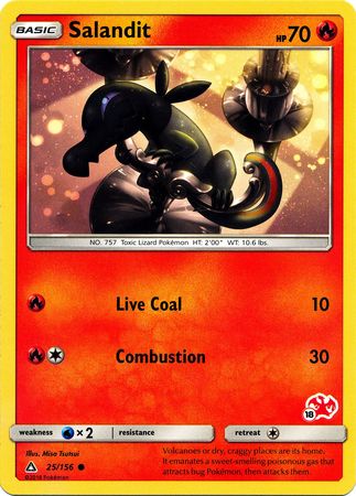 Salandit (25/156) (Charizard Stamp #18) [Battle Academy 2020] | Exor Games Bridgewater