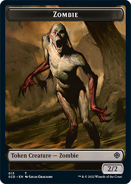 Zombie // Zombie Knight Double-Sided Token [Starter Commander Decks] | Exor Games Bridgewater