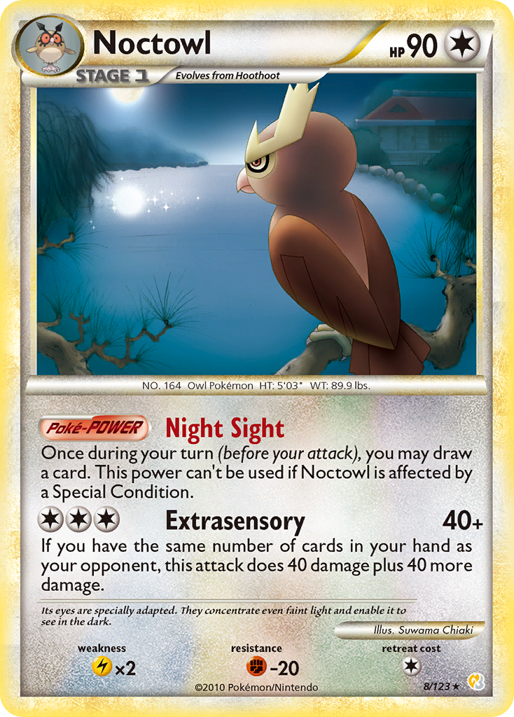 Noctowl (8/123) [HeartGold & SoulSilver: Base Set] | Exor Games Bridgewater