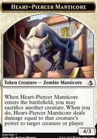 Heart-Piercer Manticore // Warrior Token [Amonkhet Tokens] | Exor Games Bridgewater