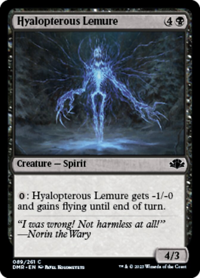 Hyalopterous Lemure [Dominaria Remastered] | Exor Games Bridgewater