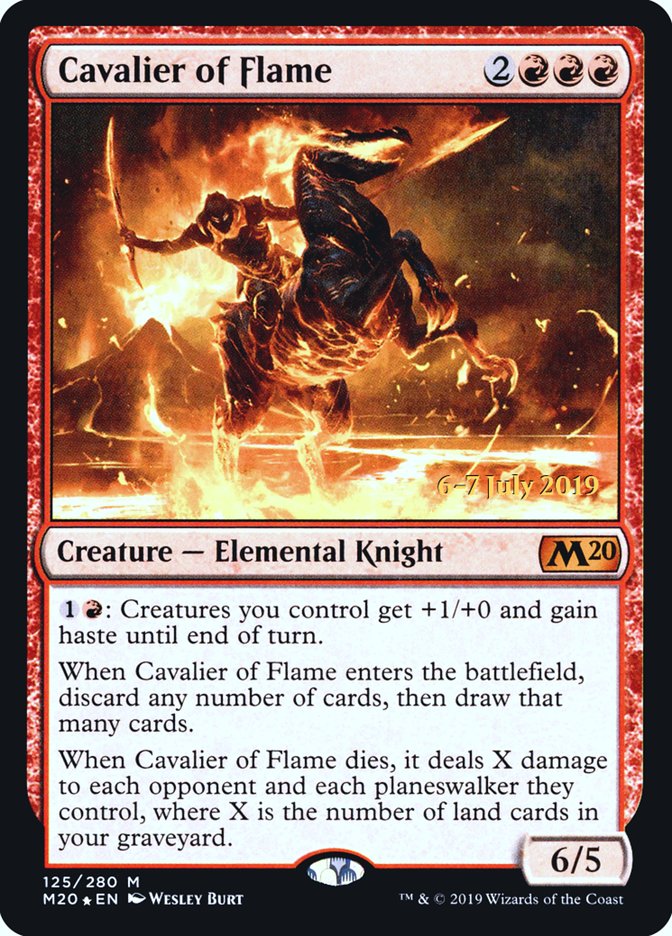 Cavalier of Flame  [Core Set 2020 Prerelease Promos] | Exor Games Bridgewater