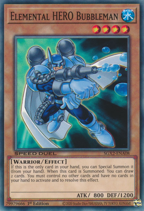 Elemental HERO Bubbleman [SGX2-ENA08] Common | Exor Games Bridgewater