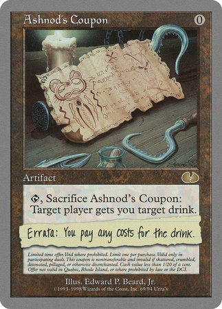 Ashnod's Coupon [Unglued] | Exor Games Bridgewater