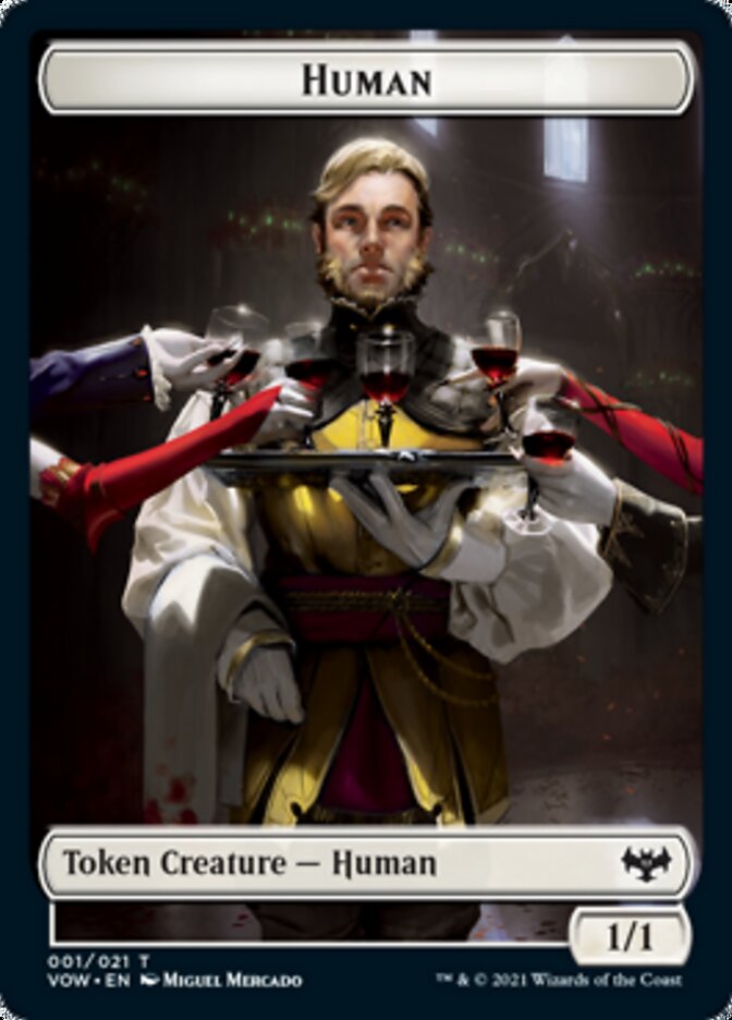 Human (001) // Human Soldier Double-sided Token [Innistrad: Crimson Vow Tokens] | Exor Games Bridgewater