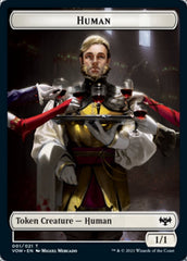 Human (001) // Human Soldier Double-sided Token [Innistrad: Crimson Vow Tokens] | Exor Games Bridgewater