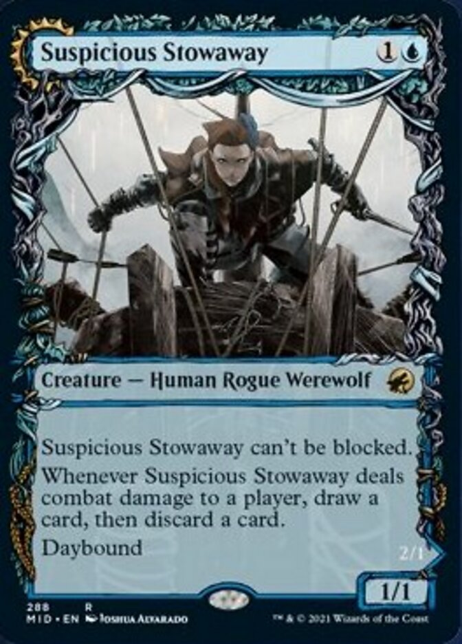 Suspicious Stowaway // Seafaring Werewolf (Showcase Equinox) [Innistrad: Midnight Hunt] | Exor Games Bridgewater