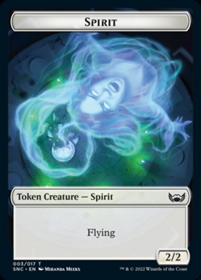 Devil // Spirit Double-sided Token [Streets of New Capenna Tokens] | Exor Games Bridgewater