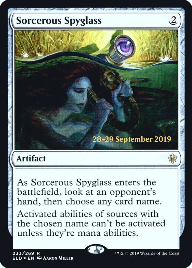 Sorcerous Spyglass  [Throne of Eldraine Prerelease Promos] | Exor Games Bridgewater