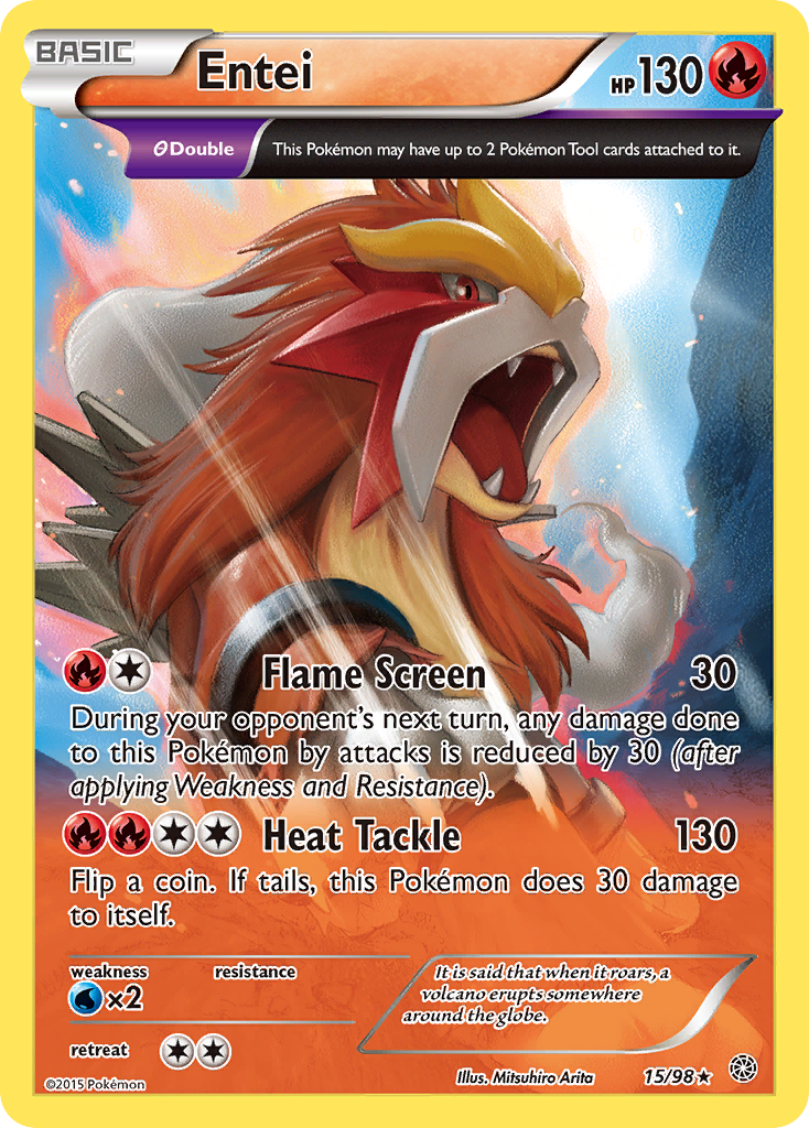 Entei (15/98) [XY: Ancient Origins] | Exor Games Bridgewater