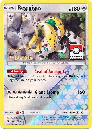 Regigigas (84/111) (League Promo 1st Place) [Sun & Moon: Crimson Invasion] | Exor Games Bridgewater