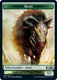 Beast // Construct Double-sided Token [Core Set 2021 Tokens] | Exor Games Bridgewater