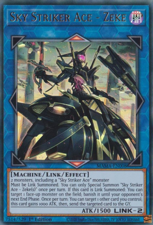 Sky Striker Ace - Zeke [MAMA-EN008] Ultra Rare | Exor Games Bridgewater