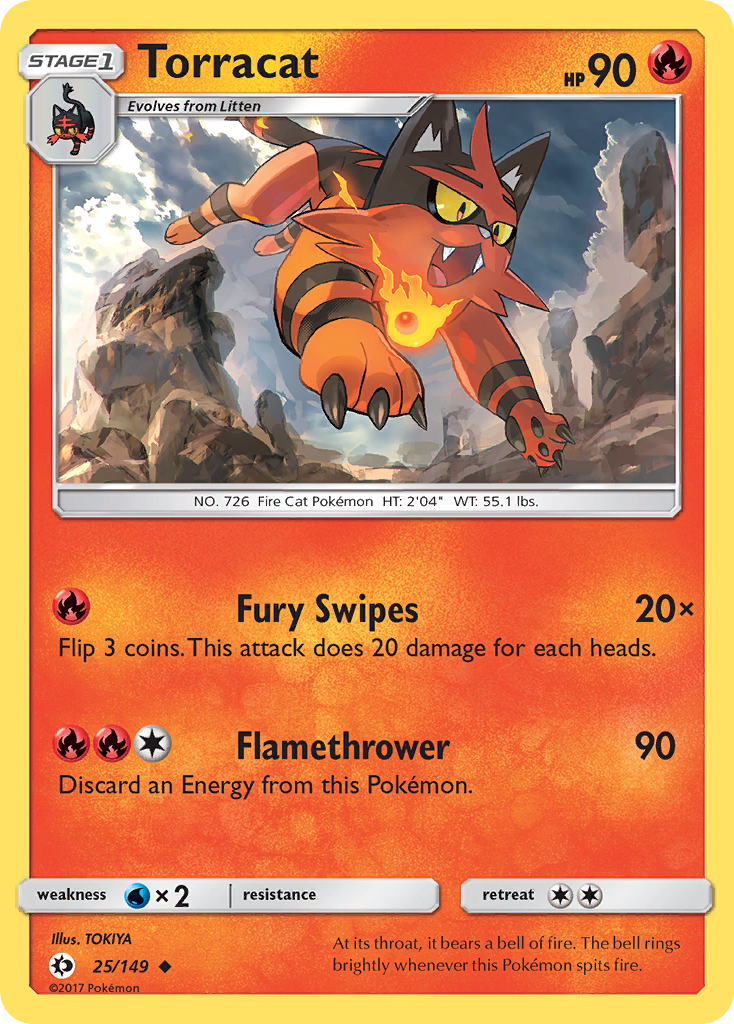 Torracat (25/149) [Sun & Moon: Base Set] | Exor Games Bridgewater