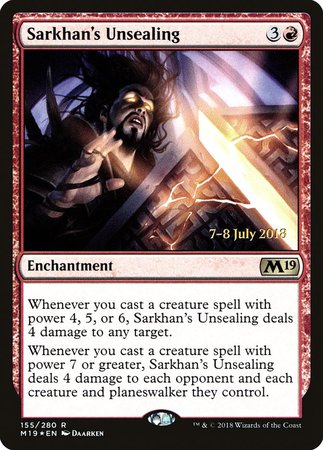 Sarkhan's Unsealing [Core Set 2019 Promos] | Exor Games Bridgewater