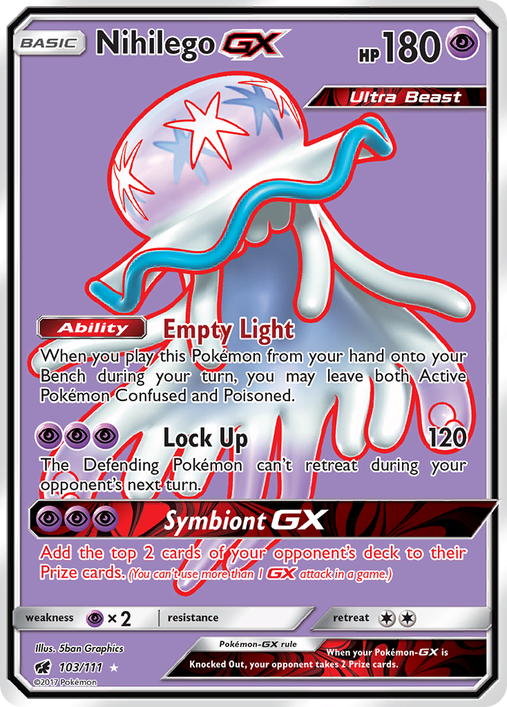 Nihilego GX (103/111) [Sun & Moon: Crimson Invasion] | Exor Games Bridgewater