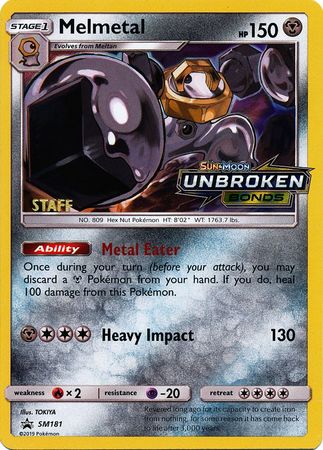 Melmetal (SM181) (Staff Prerelease Promo) [Sun & Moon: Black Star Promos] | Exor Games Bridgewater