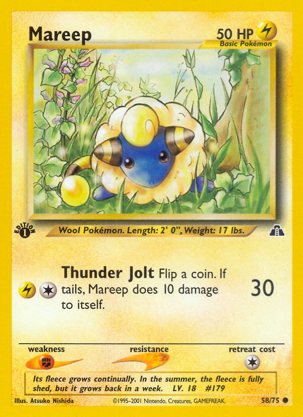 Mareep (58/75) [Neo Discovery 1st Edition] | Exor Games Bridgewater