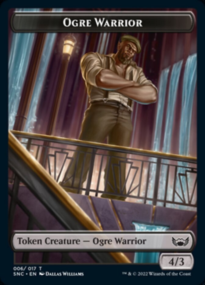 Ogre Warrior // Dog Double-sided Token [Streets of New Capenna Tokens] | Exor Games Bridgewater