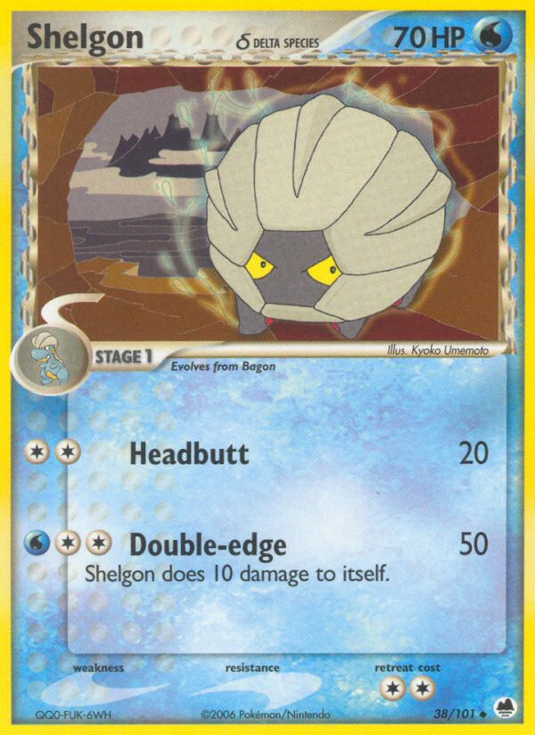 Shelgon (38/101) (Delta Species) [EX: Dragon Frontiers] | Exor Games Bridgewater