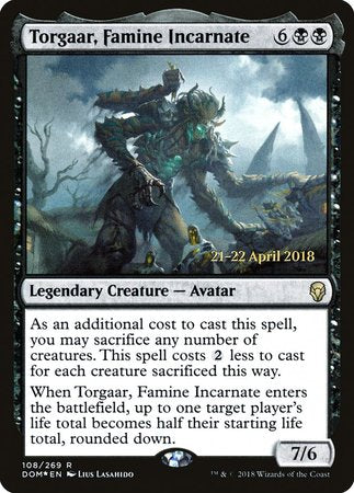 Torgaar, Famine Incarnate [Dominaria Promos] | Exor Games Bridgewater