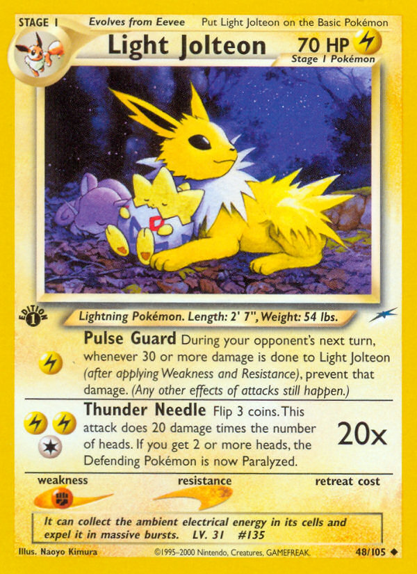 Light Jolteon (48/105) [Neo Destiny 1st Edition] | Exor Games Bridgewater