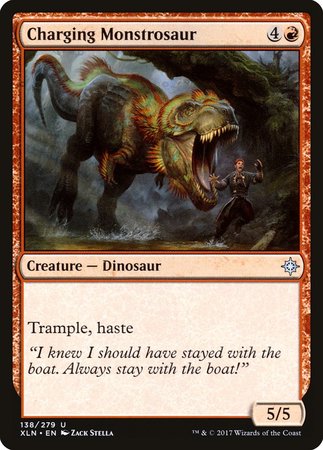 Charging Monstrosaur [Ixalan] | Exor Games Bridgewater