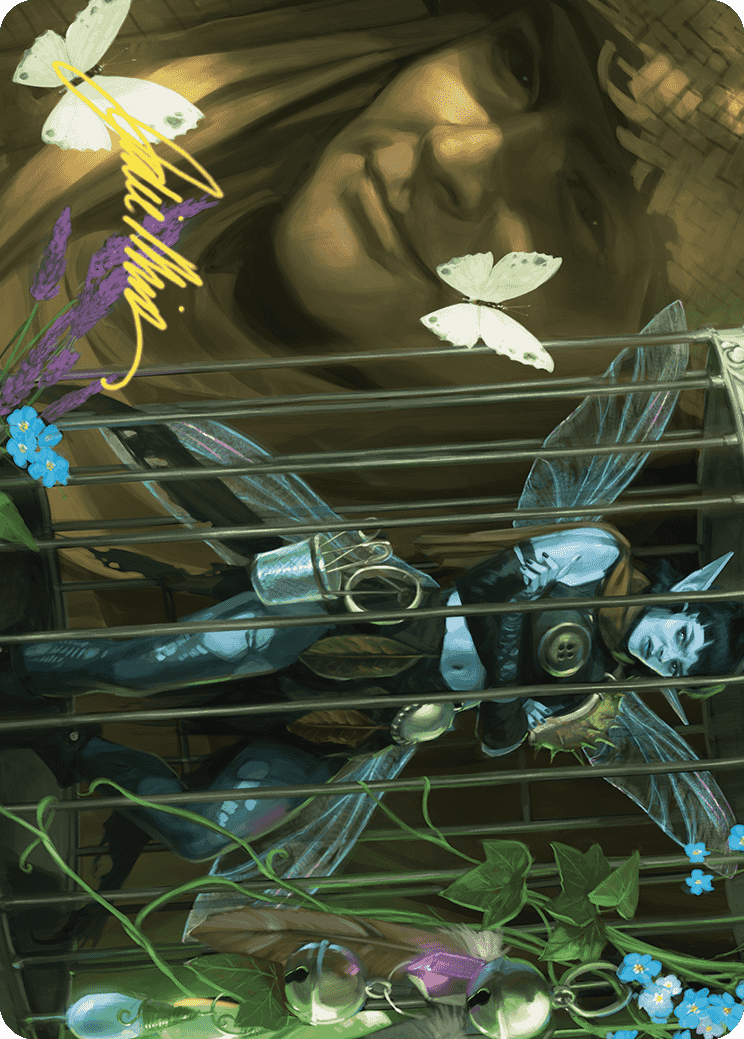 Cooped Up Art Card (Gold-Stamped Signature) [Wilds of Eldraine Art Series] | Exor Games Bridgewater