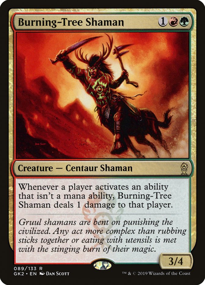 Burning-Tree Shaman [Ravnica Allegiance Guild Kit] | Exor Games Bridgewater