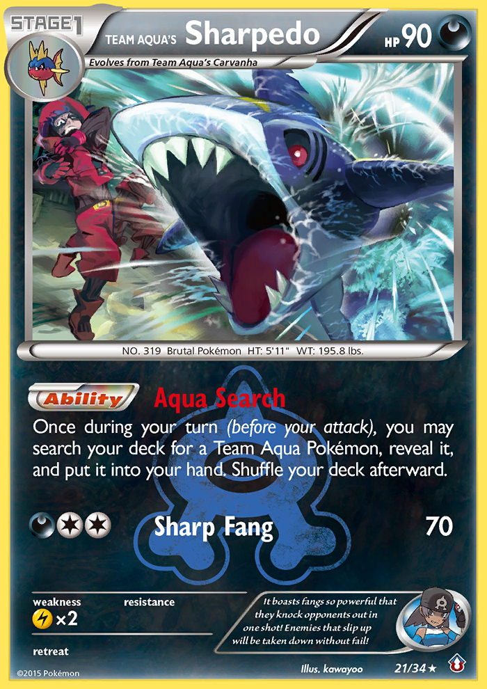 Team Aqua's Sharpedo (21/34) [XY: Double Crisis] | Exor Games Bridgewater