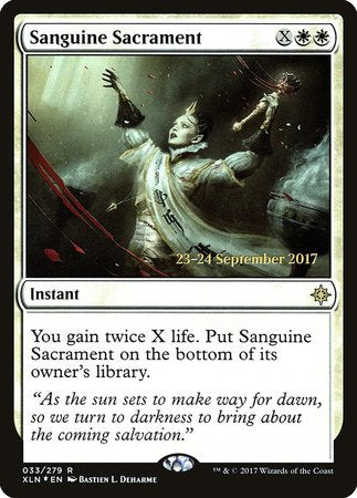 Sanguine Sacrament [Ixalan Promos] | Exor Games Bridgewater