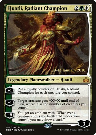 Huatli, Radiant Champion [Rivals of Ixalan Promos] | Exor Games Bridgewater