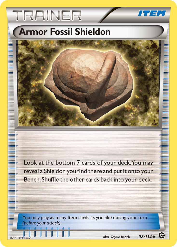 Armor Fossil Shieldon (98/114) [XY: Steam Siege] | Exor Games Bridgewater