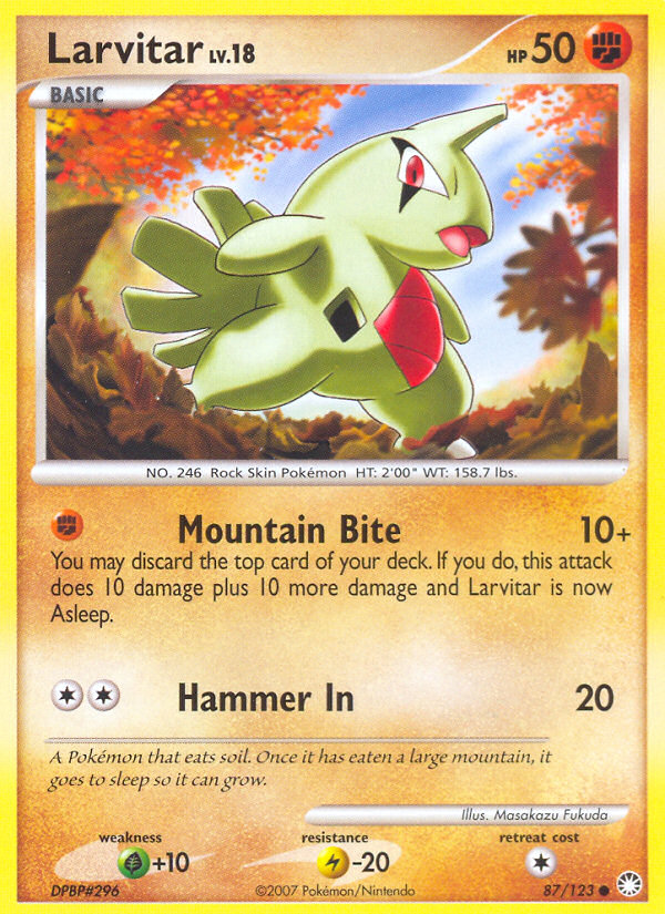 Larvitar (87/123) [Diamond & Pearl: Mysterious Treasures] | Exor Games Bridgewater