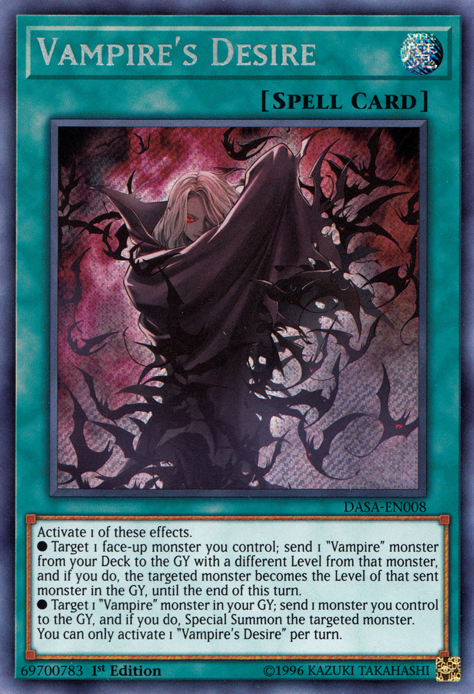 Vampire's Desire [DASA-EN008] Secret Rare | Exor Games Bridgewater