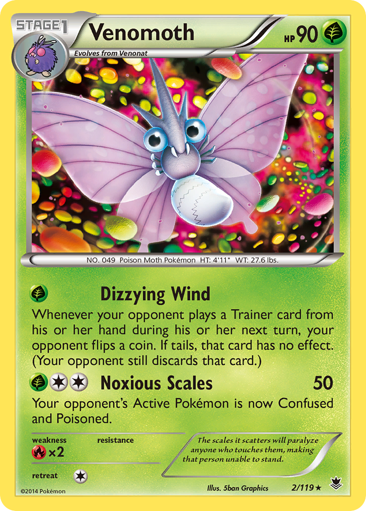 Venomoth (2/119) [XY: Phantom Forces] | Exor Games Bridgewater