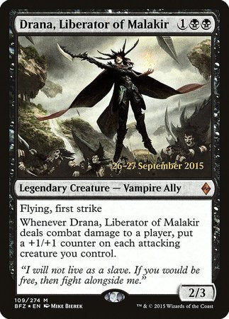 Drana, Liberator of Malakir [Battle for Zendikar Promos] | Exor Games Bridgewater