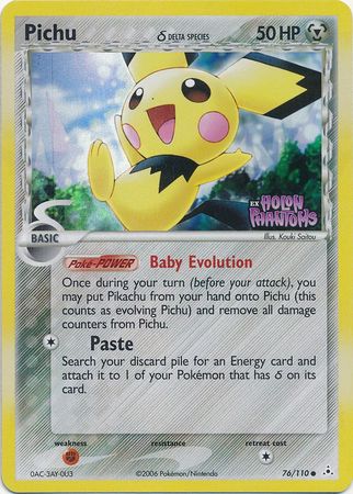 Pichu (76/110) (Delta Species) (Stamped) [EX: Holon Phantoms] | Exor Games Bridgewater