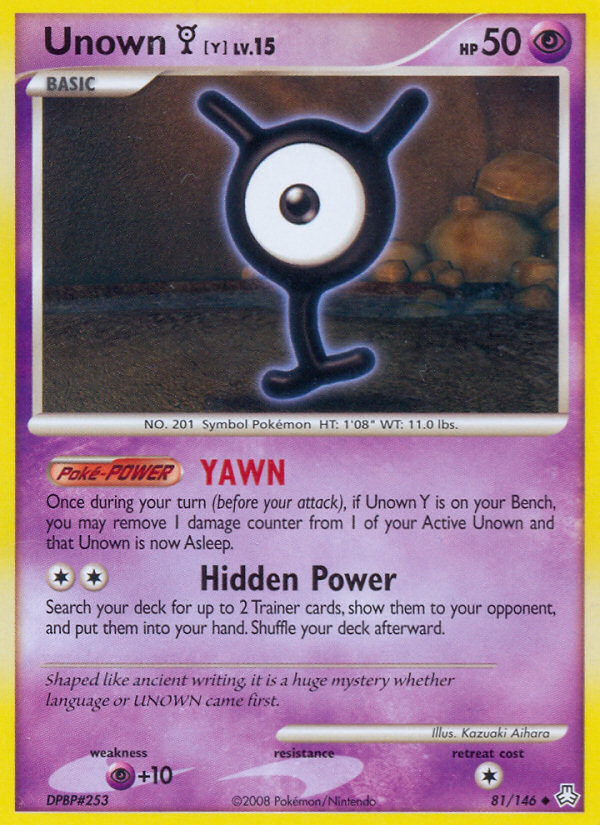 Unown Y (81/146) [Diamond & Pearl: Legends Awakened] | Exor Games Bridgewater