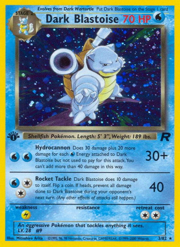 Dark Blastoise (3/82) [Team Rocket 1st Edition] | Exor Games Bridgewater