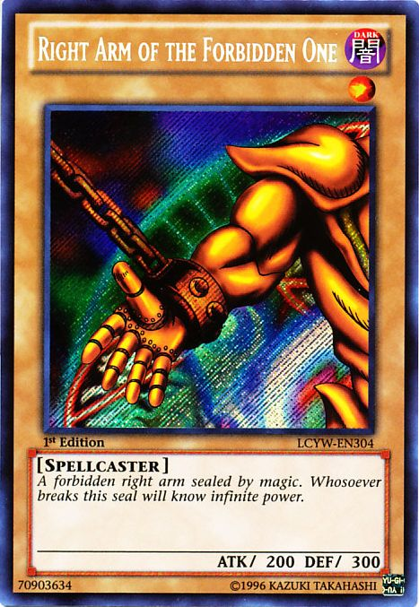 Right Arm of the Forbidden One [LCYW-EN304] Secret Rare | Exor Games Bridgewater