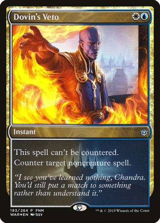 Dovin's Veto [War of the Spark Promos] | Exor Games Bridgewater