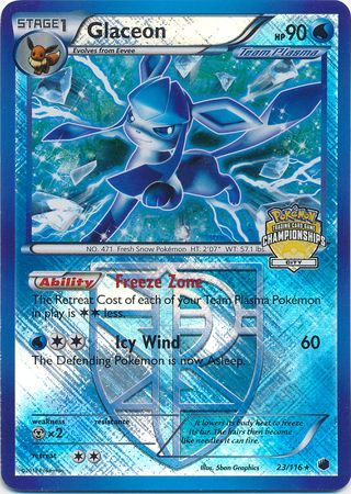 Glaceon (23/116) (City Championship Promo) [Black & White: Plasma Freeze] | Exor Games Bridgewater